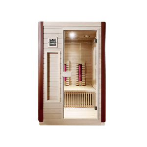 ICEMEND luxe famille deux personnes capacité carbone chauffage infrarouge Sauna salle en bois sec Sauna avec bande lumineuse pour la santé - Product Image 6