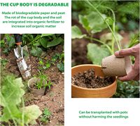 Jardinière biodégradable en papier, pâte à papier, fleurs, plantes, graines, pots de pivots pour semis