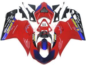 Panneaux latéraux de <span class=keywords><strong>carrosserie</strong></span> de moto Ducati 848/1098/1198 2007-2011, panneaux de <span class=keywords><strong>carrosserie</strong></span> complets et coque - Rouge, noir, blanc - Product Image 6