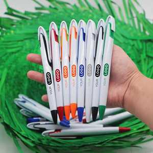 Custom Promotional Branded Plastic Print <b>Pens</b> Silkscreen Blank <b>White</b> Style Ballpoint <b>Pen</b> Full Color logo Pad Printing <b>Pen</b> - Product Image 1