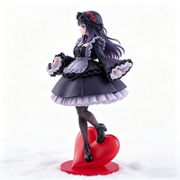 Figurine d'action avec base en coeur 1/12 échelle Anime FigureStanding Pose figurines d'action modèle décor de bureau