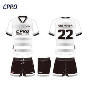 Vêtements de sport personnalisés uniformes de maillots de rugby Service de conception <span class=keywords><strong>gratuit</strong></span> vente en gros de vêtements de sport sublimés adultes chemises de rugby pour hommes - Product Image 1