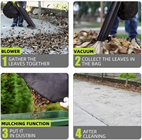 Souffleur d'air électrique léger Vertak 3000W, souffleur de feuilles puissant, aspirateur pour le nettoyage des jardins et des routes