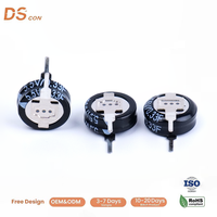 Ultrakapasitor 5.5V 0.33F Tipe Koin EDLC dengan Kabel 9.5x14.1x4.5mm Bebas Perawatan untuk Meteran Pintar, Cadangan RTC, Pasokan Andal