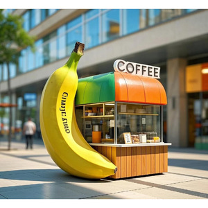ตู้กาแฟรูปทรงกล้วยธีมอาหารหลากสีแผงขายมือถือ - Product Image 1
