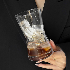 Tasse à café glacé et jus en verre borosilicate en forme de torche créative 280ml 290ml 340ml - Product Image 4