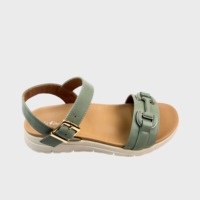 Sandales d'été décontractées pour femmes à plateforme avec boucle en D, bout ouvert, semelle épaisse et souple, et boucle de cheville réglable