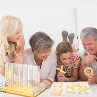 Jeu de Tic Tac Toe et 4 en ligne en acrylique - Jeux de société de stratégie classiques pour la famille, décoration de table basse, jeu familial