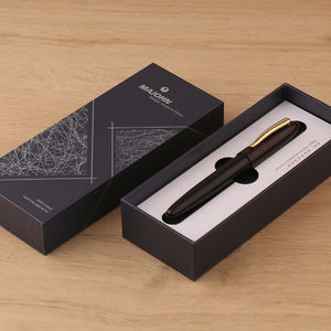 MAJOHN-M6乌木钢笔35号笔尖成人学生书写旋转吸墨礼品盒装文具中国制造 - Product Image 5