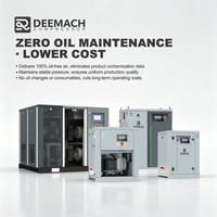 Compresseur à spirale à vortex d'air silencieux sans huile DEEMACH 2,2 kW 3,7 kW 5,5 kW à faible bruit pour laboratoire avec moteur à aimants permanents