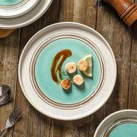 Vaisselle en céramique de qualité supérieure pour hôtel, assiettes de style zen oriental, ensembles de vaisselle pour restaurant, assiettes à dîner en céramique