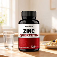 Compléments alimentaires en capsules de zinc et de quercétine OEM, capsules de zinc, marque privée, directement de l'usine