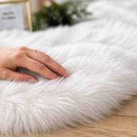 Tapis en peau de mouton moelleux extra large antidérapant fabriqué à la machine pour salon avec support en polypropylène