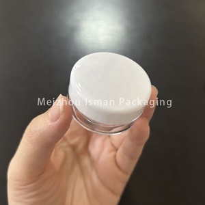 Contenants cosmétiques ronds en plastique transparent rose de 10 g ISMAN avec couvercles à vis pour soins de la peau, crème pour les yeux et poudre libre - Product Image 6
