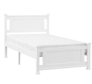 Cama de Plataforma Doble de Madera Blanca con Cabecera para Dormitorio <span class=keywords><strong>Juvenil</strong></span>, Producción de Fábrica - Product Image 3