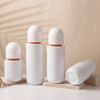 Juego de Envases Cosméticos de Vidrio Vacíos de Lujo, Botella de Loción con Bomba Naranja, Tarro de Crema de 30-150 ml, Envase para Cuidado de la Piel, Impresión Personalizada