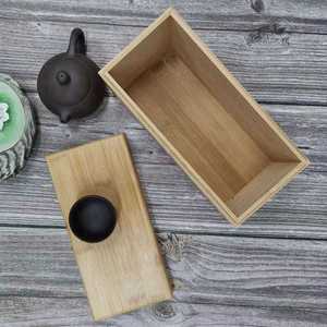 Caja de Té de Bambú Rectangular Hecha a Mano para Té Pu'er, Té Verde y Té Blanco, Empaque de Regalo, Pedido Personalizado Disponible - Product Image 2