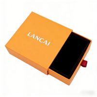 Boîte à tiroir rigide en carton pour emballage cadeau de luxe avec coulisseau coulissant pour bijoux et cadeaux, boîte en papier sur mesure, faible MOQ