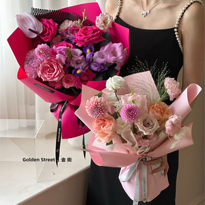 Papier d'emballage floral mat épaissi en gros, imperméable, style coréen Ouya, couleur unie, pour cadeaux et emballages floraux - Product Image 6