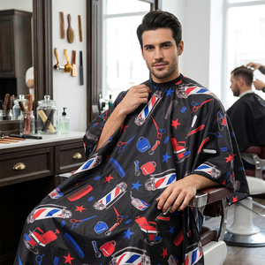 Muestra Gratuita, Venta al por Mayor de Fábrica, Delantal de Peluquero, Capa para Cortar el Cabello, Bata de Estilismo para Salón de Belleza, Poliéster - Product Image 2