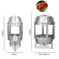 Offre Spéciale commercial résistant aux hautes températures verre charbon de bois poulet grillé dinde agneau canard four à rôtir rôtissoire