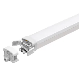 IP65 निविड़ अंधकार एलईडी फिटिंग 1-10v Dimming के दीपक प्रकाश स्थिरता आपातकालीन 40W 60W उपकरण नि: शुल्क एलईडी वाष्प त्रिकोणीय सबूत तंग प्रकाश