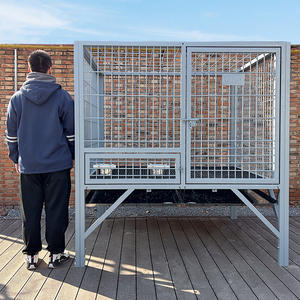 Büyük köpek sandık ağır yıkılmaz kaçış geçirmez kulübesi kilitlenebilir yüksek anksiyete tek kapı - Product Image 4