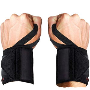 Sangles de poignet pour haltérophiles de qualité professionnelle en néoprène, respirantes, robustes, avec boucle pour le pouce, portables, pour hommes - Product Image 1