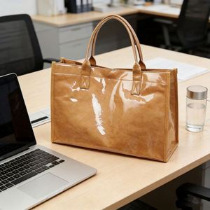 Pvc Women Portable Casual Tyvek Handbag <b>Large</b> Capacity Tote Customizable Shopping <b>Bag</b> - Product Image 2