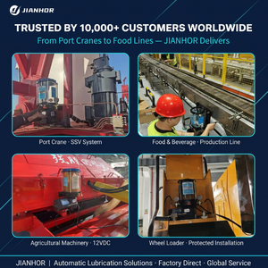 JIANHOR Conveyor Lubrication System Semi-Automatic Piston Pump Grease/Oil Pump Station <strong>Centralized</strong> Multi-Point <strong>Lube</strong> Timed - Product Image 4
