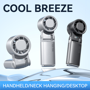 <span class=keywords><strong>Ventilateur</strong></span> portatif turbo de qualité aéronautique 16 ° <span class=keywords><strong>Ventilateur</strong></span> portable C Ice Cooling 199 vitesses, batterie 6000 mAh, <span class=keywords><strong>avec</strong></span> écran numérique et lampe torche - Product Image 2