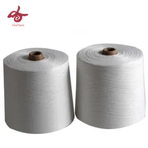 20/2 40/2生白色100% 纺涤纶纱在纸锥上缝纫