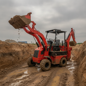 Mini-tracteur à benne arrière tractable 4x4 <span class=keywords><strong>le</strong></span> <span class=keywords><strong>moins</strong></span> <span class=keywords><strong>cher</strong></span> pour travaux de terrassement à vendre - Product Image 1