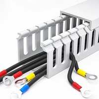 Cable de conducto de alambre de ranura abierta de Pvc de 60x60mm, accesorios de cableado eléctrico, conductos de cableado