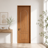 Portes intérieures en bois massif insonorisées, portes en bois modernes résistantes à l'humidité pour projets hôteliers