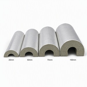 Isolation de tuyaux en laine de roche <span class=keywords><strong>rigide</strong></span> 25mm 50mm 75mm <span class=keywords><strong>100mm</strong></span>, section préformée pour chaudière et centrale électrique - Product Image 1