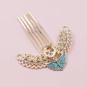 Couronne <span class=keywords><strong>de</strong></span> cheveux <span class=keywords><strong>de</strong></span> costume ancien <span class=keywords><strong>de</strong></span> Lutin, Tang, Song et dynastie Ming bleu tiré, style chinois, accessoires classiques, <span class=keywords><strong>peigne</strong></span> - Product Image 6