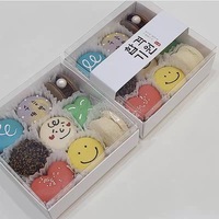 IMEE blanc rose Transparent chocolat truffe Cookie Macaron gâteau beignet boîte d'emballage boulangerie boîte avec couvercle Transparent