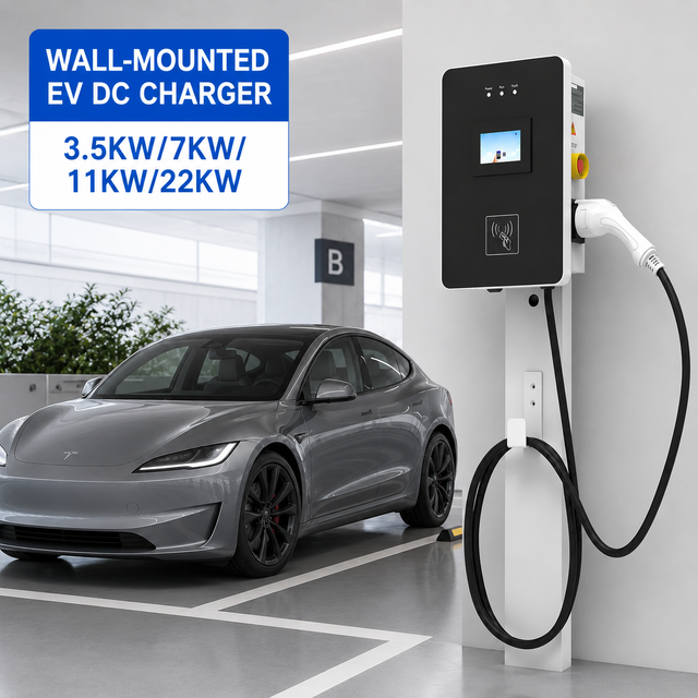 EV Chargers 3.5kW 7kW 11kW 22kW IP54 Fast Electric Vehicle Charging Stations with 4G/WiFi Type1 Type2 NACS GB/T