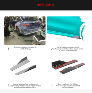 Fiber de Carbone pur GLA250 Sport Jupe Latérale Diviseurs pour <span class=keywords><strong>Mercedes</strong></span> Benz GLA45 <span class=keywords><strong>AMG</strong></span> 15-19 - Product Image 6