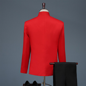 Nuevo traje de actuación transpirable de otoño tejido <span class=keywords><strong>para</strong></span> <span class=keywords><strong>hombre</strong></span>, traje ajustado de escenario Formal, traje de coro de anfitrión <span class=keywords><strong>juvenil</strong></span> - Product Image 4
