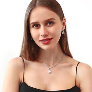 Bạc Vàng Rhinestone Pha Lê Wedding Bridal Phù Dâu Bông Tai Vòng Đeo Tay <span class=keywords><strong>Set</strong></span> Cho Phụ Nữ Cô Dâu Phù Dâu Pha Lê Rhinestone - Product Image 3