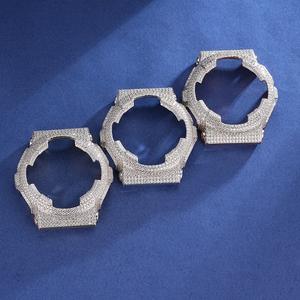 Lunette de montre en moissanite GA-100 <span class=keywords><strong>G</strong></span>-<span class=keywords><strong>Shock</strong></span>, argent 925, moissanite VVS, passe le testeur de diamant, plaqué rhodium, plaqué <span class=keywords><strong>or</strong></span> <span class=keywords><strong>rose</strong></span>, lunette ronde - Product Image 2