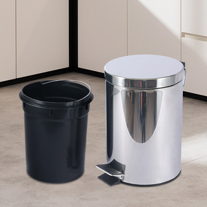 Hot Bán Bước Đạp 3 Lít Phòng Tắm Chất Thải Bin Vòng Thép Không Gỉ Thùng Rác Bin Thùng Rác Cho Nhà Vệ Sinh Với Bìa - Product Image 4