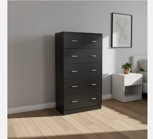 LULI Modern <strong>Pine</strong> 6-Drawer Tall Boy <strong>Dresser</strong> Durable &amp; Eco-Friendly Bedroom Storage Cabinet - Product Image 1