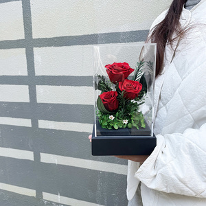 Rosas Preservadas en Caja <span class=keywords><strong>de</strong></span> Acrílico Transparente, Novedad Popular <span class=keywords><strong>de</strong></span> <span class=keywords><strong>2022</strong></span> para Navidad - Product Image 2