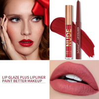 Vente en gros de brillant à lèvres repulpant coffret cadeau de maquillage pour femmes cosmétiques ensemble de crayon à lèvres et de brillant à lèvres livraison directe