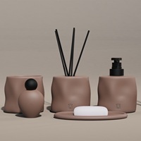 Pot à bougie en céramique C&H, design nordique moderne, récipient vide pour bougie, décoration pour la maison et le salon