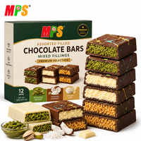 Barra de chocolate hecha a mano de dulces de etiqueta privada con relleno de mermelada de cacahuetes picantes OEM/ODM Pistacho Kataifi Chocolate crujiente