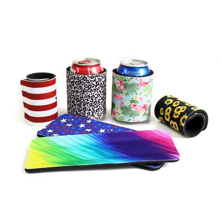 Isolamento Térmico De Neoprene Pode Refrigerador com Ímã E Primavera Cola Cup Sleeve Impressão personalizada Beer Kola Can Sleeve